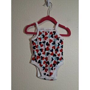 NWOT Garanimals Bodysuit Hearts Valentines Casual Baby Girl Size 0-3 Months